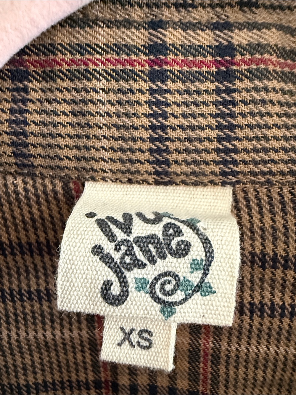 ivy jane Patchwork Plaid Button-Up Jacket in Brown and Rust - Picture 2 of 6